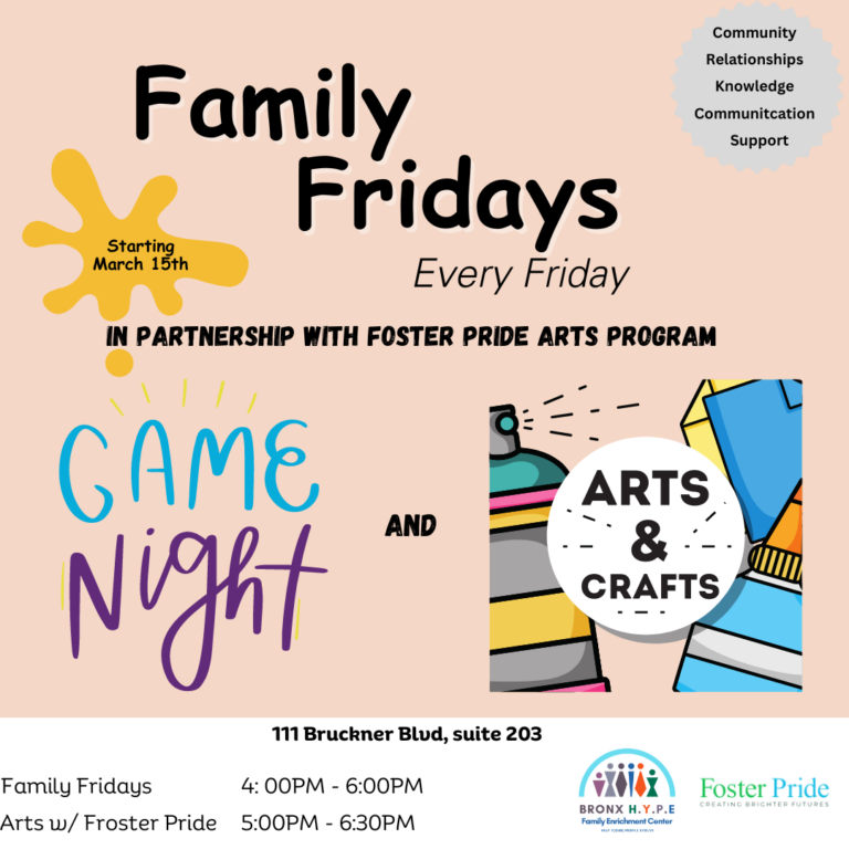 Family Friday - Games and Arts and Crafts - Bronx Hype